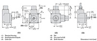 Dimensional Drawing for HD20 Series Heavy-Duty Optical Incremental Encoder