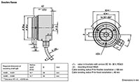 Dimensional Drawing for RI58 H Series Incremental Encoder
