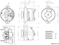 Dimensional Drawing for AD 37 e-Series Absolute Motor Feedback Encoder