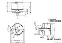 Dimensional Drawing for AD 58 Series Absolute Encoder