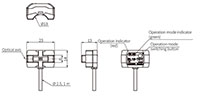 Dimensional Drawing for BL Series Liquid Level Photoelectric Sensor