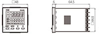 Dimensional Drawing for CX Series Liquid Crystal Display (LCD) Counter/Timers