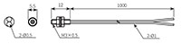 Dimensional Drawing for FD/GD Series Retroreflective Type Fiber Optic Units