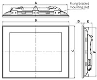 Dimensional Drawing for LP-A Series Color Liquid Crystal Display (LCD) Logic Panels