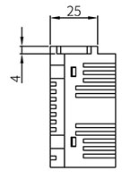 Dimensional Drawing for PMC-2HSP Series 2-Axis Interpolation Type Motion Controller