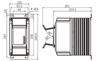 Dimensional Drawing for SPR3 Series Three-Phase Slim Power Controller