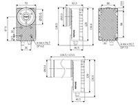 Dimensional Drawing for VC Series External Illumination 5M Monochrome Smart Cameras
