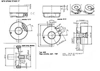 Dimensional Drawing for AD 35 Series Single-Turn Absolute Encoder