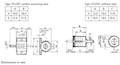 Dimensional Drawing for 101/103/301/309 Revolution or Stroke Mechanical Counter