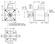Dimensional Drawing for NexGen 22 Series QUBE Incremental Encoders""
