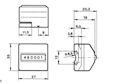 Dimensional Drawing for Colibri 490 Counter with Magnetic Actuator