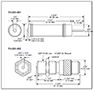 Dimensional Drawing for 7143 Series Magnetic Sensors