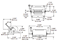 Dimensional Drawing for 7298 Series High Speed Counter