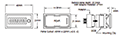 Dimensional Drawing for 7999 MITE Series Electronic Totalizer