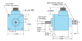Dimensional Drawing for Model 925 Single Turn Absolute Encoder