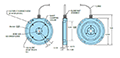 Dimensional Drawing for Model 865T Stainless Steel Encoder 