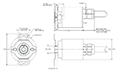 Dimensional Drawing for Model A36HB Absolute Hollow Bore Encoder