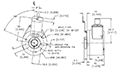 Dimensional Drawing for Model A58HB Absolute Hollow Bore Encoder