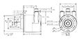 Dimensional Drawing for Model A58SE Ethernet Absolute Encoder