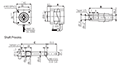 Dimensional Drawing for AHK Series 5-Phase Hollow Shaft Type Stepper Motor