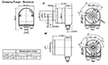 Dimensional Drawing for AI25 EtherNet/IP® Series Absolute Encoder
