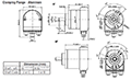 Dimensional Drawing for AI25 Profinet® Series Absolute Encoder