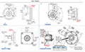 Dimensional Drawing for AI25 SSI/BiSS Synchronous Serial Interface/Bidirectional Serial Synchronous Series Absolute Encoder