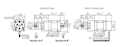 Dimensional Drawing for AK-G/AK-R Built-in Gear/Rotary Actuator Type 5-Phase Stepper Motor