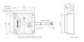 Dimensional Drawing for AS Series Long Sensing Distance Type Proximity Sensors