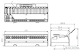 Dimensional Drawing for ASL Series 16-Point Solid State Relay (SSR) Screwless Terminal Block