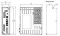 Dimensional Drawing for AiSA-D Series Alternating Current (AC) Power Input 2-Phase Closed-Loop Stepper Motor Driver