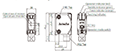 Dimensional Drawing for BC Series Color Mark Photoelectric Sensor