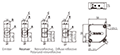 Dimensional Drawing for BEN Series Universal Alternating Current (AC)/Direct Current (DC) Photoelectric Sensor
