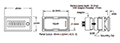Dimensional Drawing for C346 Series Multifunction Counter