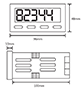 Dimensional Drawing for C628 Series Elapsed Timer