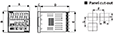 Dimension Drawing for TCN Series Dual Display Proportional-Integral-Derivative (PID) Temperature Controller