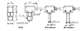 Dimensional Drawing for Compact Pressure Sensors