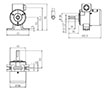 Dimensional Drawing for ENA Series Side Mount Type Incremental Rotary Encoders