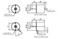 Dimensional Drawing for E20 Series 20 Millimeter (mm) Diameter Incremental Rotary Encoders