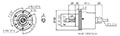Dimensional Drawing for E58 Series 58 Millimeter (mm) Diameter Incremental Rotary Encoders