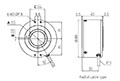 Dimensional Drawing for E80 Series 80 Millimeter (mm) Diameter Incremental Rotary Encoders