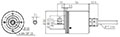 Dimensional Drawing for EP50 Series 50 Millimeter (mm) Diameter Optical Absolute Single-Turn Rotary Encoders