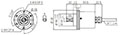 Dimensional Drawing for EP58 Series 58 Millimeter (mm) Diameter Optical Absolute Single-Turn Rotary Encoders