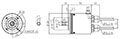 Dimensional Drawing for EPM50 Series 50 Millimeter (mm) Diameter Optical Absolute Multi-Turn Rotary Encoders