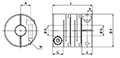 Dimensional Drawing for Flexible Shaft Couplings
