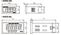 Dimensional Drawing for Loop-Power Panel Meters with Indicator