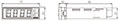 Dimensional Drawing for M4V Series Mosaic Panel Meters with Indicator