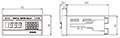 Dimensional Drawing for M4W Series Indicator/Thumbwheel Switch Panel Meters