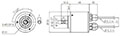 Dimensional Drawing for MGAM50 Series 50 Millimeter (mm) Diameter Absolute Multi-Turn Rotary Encoders