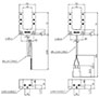 Dimensional Drawing for MU Series U-Shaped Magnetic Proximity Sensors